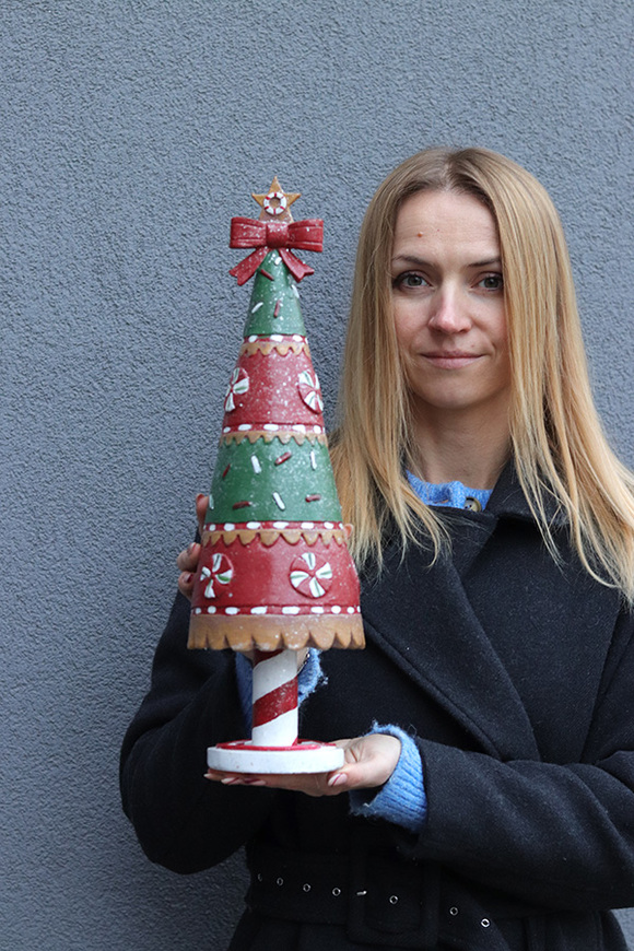 Gingerbread, świąteczna choinka z piernika figurka