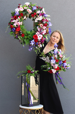 Marassi 2, komplet dekoracji nagrobnych, wieniec + lampion + bukiet