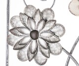 Floriana A, metalowy decor ścienny z kwiatami, wym.40.5x40.5x2cm