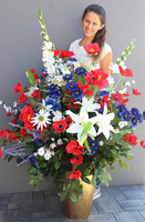 Mazowsze, duża kompozycja kwiatowa, wym.139x90cm