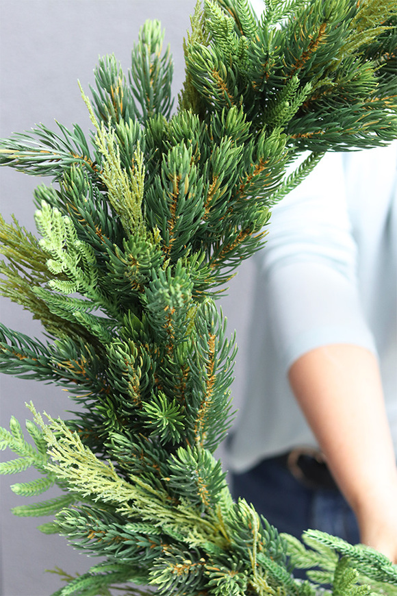 Siberia Big, wianek ozdobny / stroik dekoracyjny z sosny kaukaskiej, śr.80cm