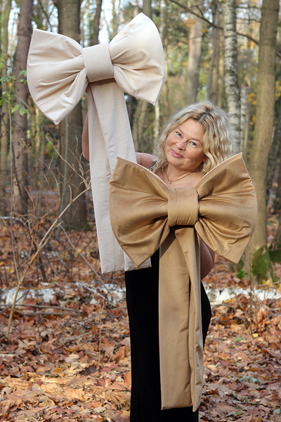 Velvet Papillon, welurowa kokarda pluszowa XL