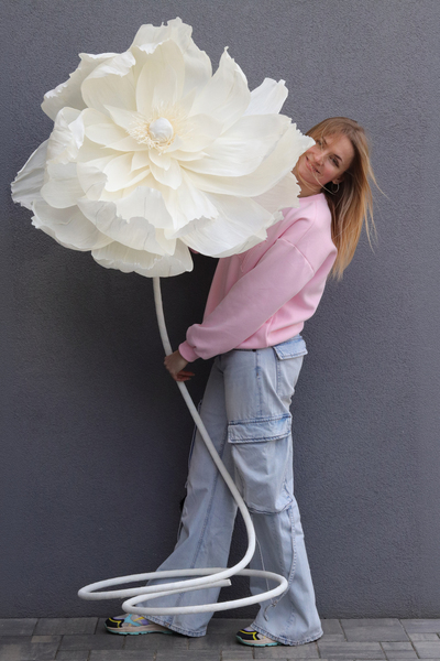 Peonia Paper Flowers, ręcznie robiony kwiat papierowy, wys.100cm