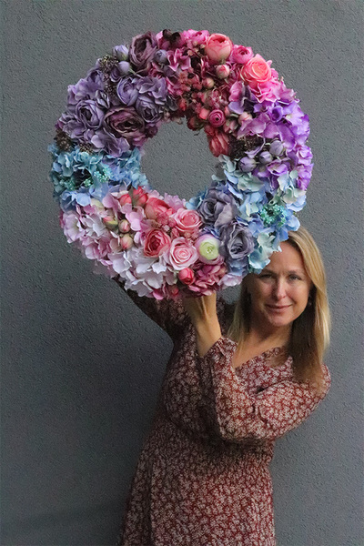 bardzo duży wianek na drzwi Bogactwo Natury Summer