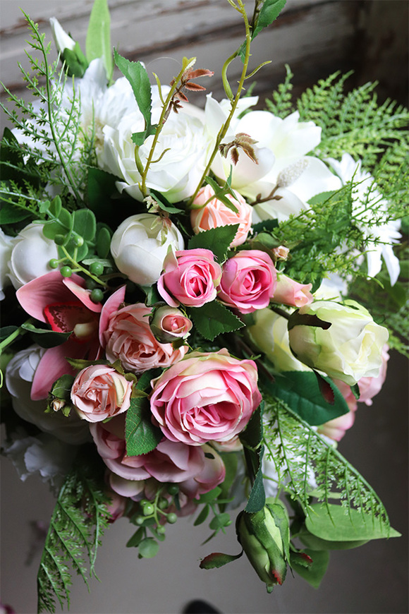 Malediwy Pink S, kompozycja kwiatowa / bukiet, wym.45x55cm