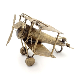 samolot dwupłatowy retro statuetka, wym.17x17.50x11,5cm