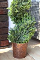 Tuja Copper, sztuczna roślina w doniczce