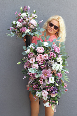 Helenia Autumn, komplet dekoracji nagrobnych, wiązanka + bukiet