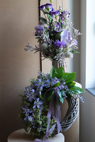 Fioletowe Sny, asymetryczny wianek dekoracyjny