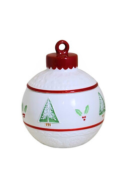 Homemade XMAS, ręcznie malowany pojemnik na ciastka F, wym.20x16cm