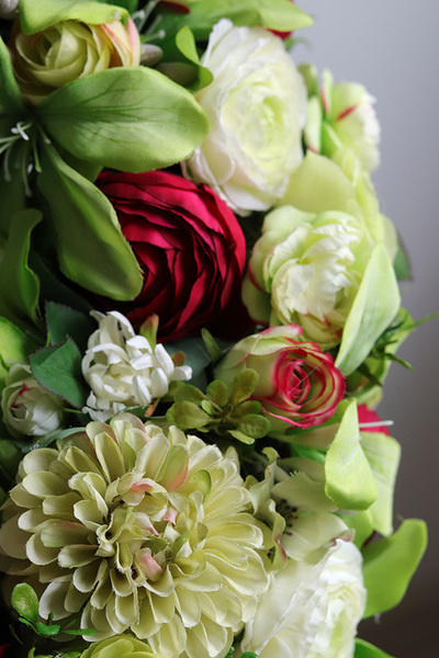 Zagroda, wianek na drzwi z barankami