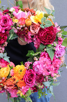 Kolorovy, kolorowy wianek na drzwi, śr.45cm