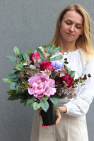 Pudressa, fioletowa wiązanka nagrobna, dł.75cm