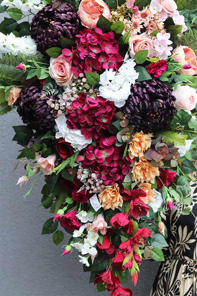 Bordo Premium, komplet dekoracji nagrobnych