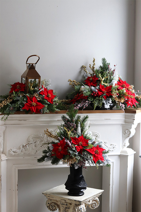 Angelo Garden Red Winter, złoty lampion nagrobny