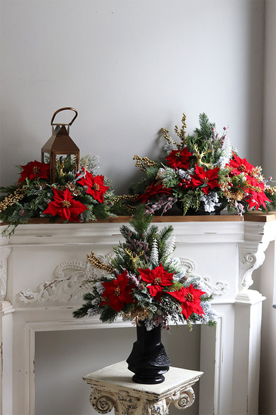 Angelo Garden Red Winter, złoty lampion nagrobny