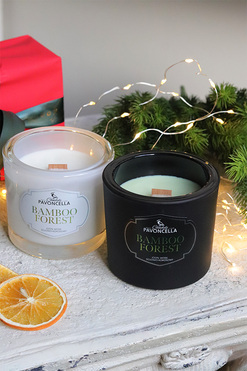 Bamboo Forest, sojowo-kokosowa świeca zapachowa w szkle, czarna, 170g