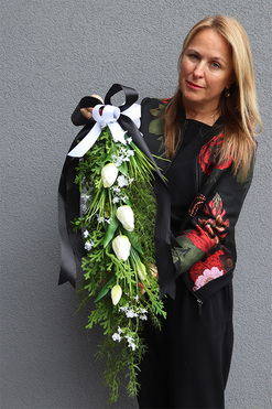 Tulipe, elegancka girlanda nagrobna, dł.70cm 