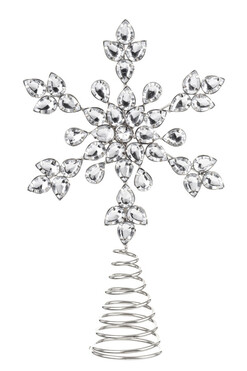 Snowflakes 2, kryształowy szpic na choinkę, wym.26x16cm