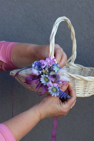 Blue Basket, dekoracja do koszyczka