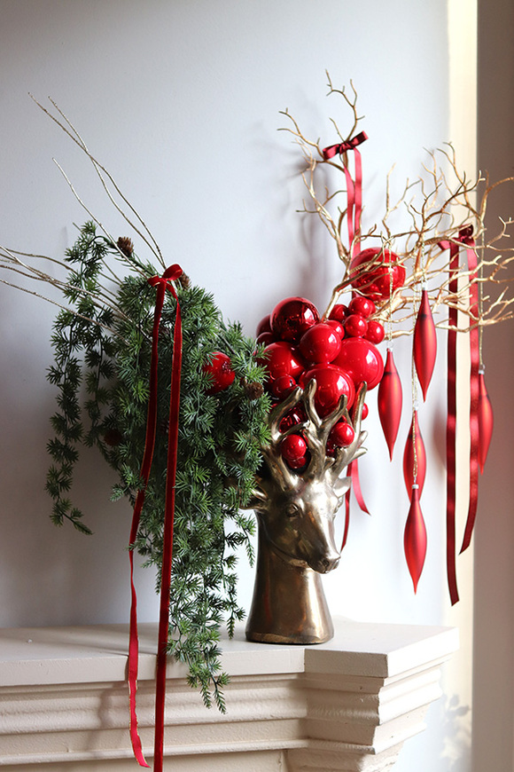 Reniferro Design, świąteczny stroik z reniferem