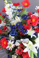 Mazowsze, duża kompozycja kwiatowa, wym.139x90cm