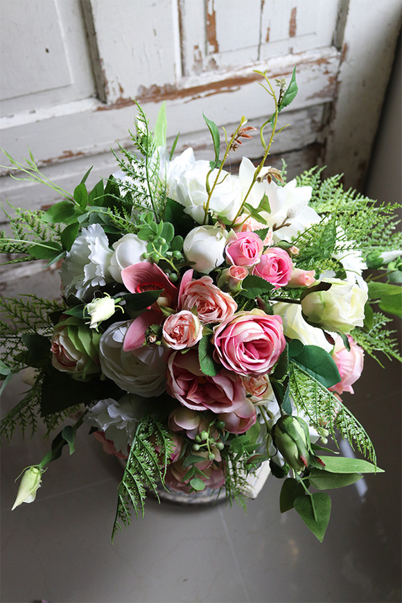 Malediwy Pink S, kompozycja kwiatowa / bukiet, wym.45x55cm