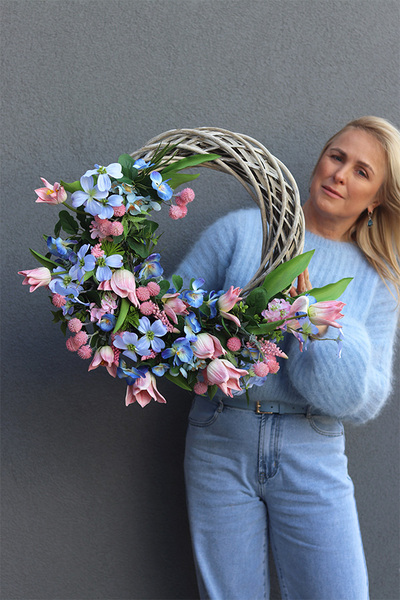 Wiosenna Kraina, wiosenny wianek na drzwi