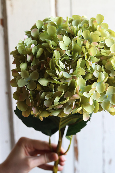 gałązka / sztuczna Hortensja Exclusive, zielony, dł.75cm,1szt 