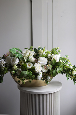 Golderita Laos, kompozycja w ceramicznej łódce, wym.32x100cm