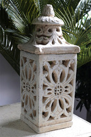 Dahli, ceramiczny ażurowy lampion