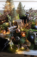 Złota Legenda Black, świąteczny stroik na brzozie