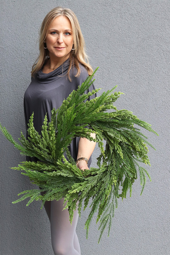 Tuja Lux, świąteczny zielony wianek