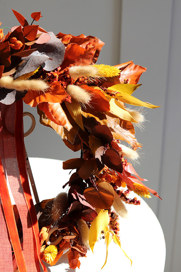 Boho Energy, dekoracyjny wianek ze stabilizowanych roślin, śr.30cm