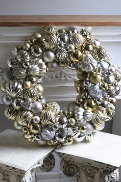 wianek bożonarodzeniowy Bombki Maxi Gold, śr.70cm