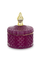 Palermo A, dekoracyjny pojemnik / amfora, ciemny róż, wym.13.5x10.5x10.5cm