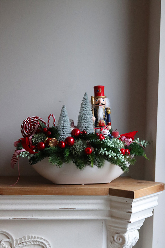 Dziadek do Orzechów New, stroik świąteczny z dziadkiem