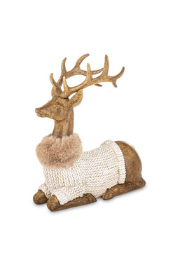 Zimowy Benjamin, świąteczna figurka renifer A, wym.20x17x8cm