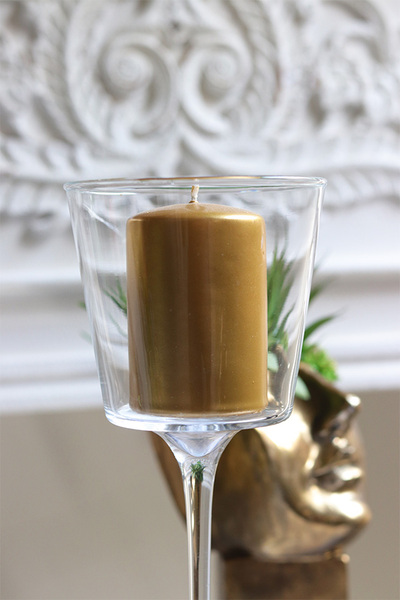 Glass Simple, szklany świecznik na nodze