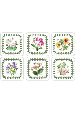 Exotic Botanic, podkładki pod kubek korkowe, małe, 6szt