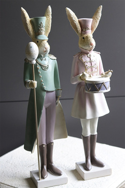 OD RĘKI Wielkanocny Szyk, komplet 2szt. figurek królik, zając, A, wys.43cm