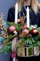 Bursztynowe Święta, stroik świąteczny w misie