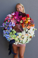 Cororrte, tęczowy wianek kwiatowy