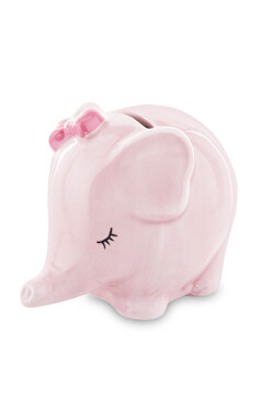 OD RĘKI Princess Elephant, porcelanowa skarbonka, różowa, wym.10x12x8cm