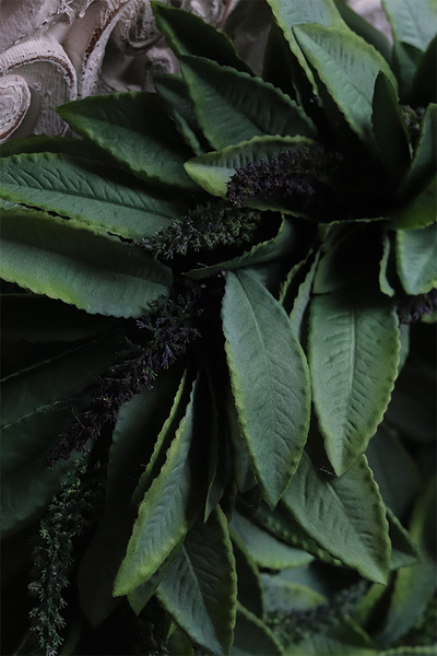 Wrzosowisko Green, dekoracyjny wianek z liści i traw