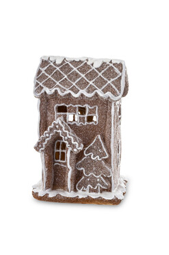 Gingerbread House J, świąteczny domek z piernika LED, wym.20.5x14x12.5cm