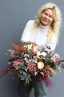 Kleonia Fall, jesienny kosz z kwiatami