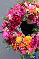 Kolorovy, kolorowy wianek na drzwi, śr.45cm