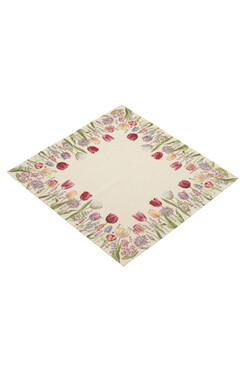 Tulipany, obrus gobelinowy serweta, 98x98cm