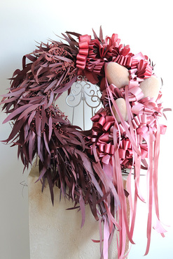 OD RĘKI Novalijka, wianek na drzwi z jajkami, śr.44cm